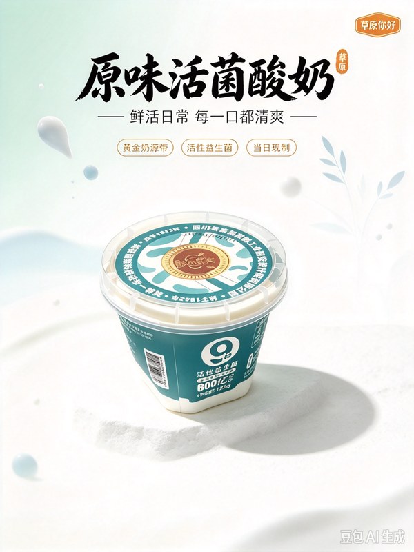 草原你好原味活菌酸奶