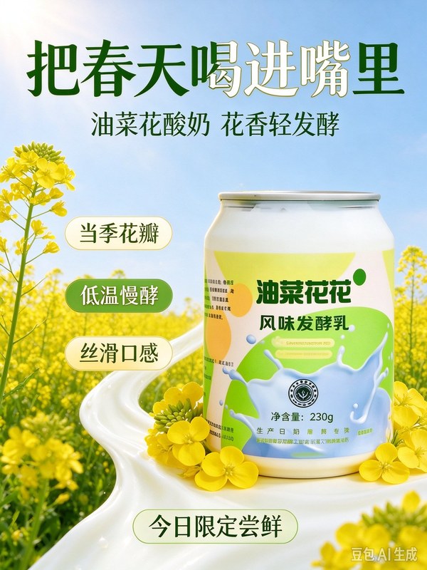 草原你好油菜花酸奶